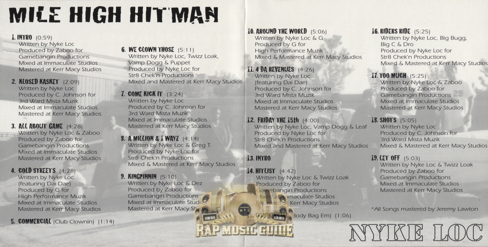 Nyke Loc - Mile High Hitman: 1st Press. CD | Rap Music Guide